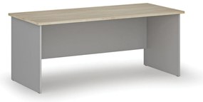 Biurko PRIMO GRAY, 180x80 cm, szary/dąb naturalny