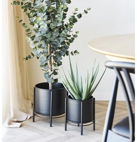 Metalowe osłonki na doniczki zestaw 2 szt. ø 25 cm Svarta – House Nordic