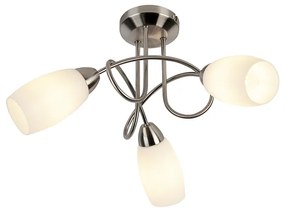 Klasyczna lampa sufitowa stalowa 3-światłowa - Fortress