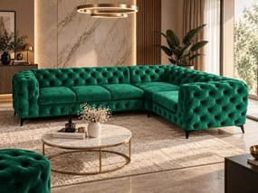 Narożnik Moet 323x202 pikowany glamour luksusowy do salonu personalizowany