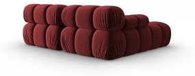 Czerwona aksamitna sofa 191 cm Bellis – Micadoni Home