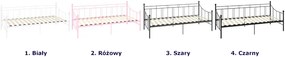 Czarne metalowe łóżko 90x200 cm Salgadi