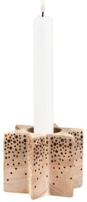 Drewniany świecznik gwiazdowy WOOD STAR