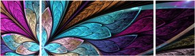 Obraz - Abstrakcja, kwiat (170x50 cm)