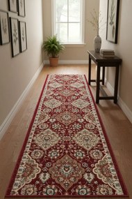 Czerwony elegancki chodnik retro na metry D8-W02