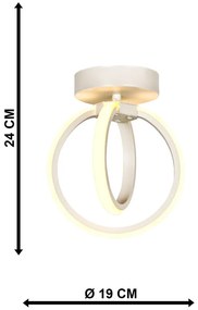 Biała metalowa lampa sufitowa LED Sezen – Squid Lighting