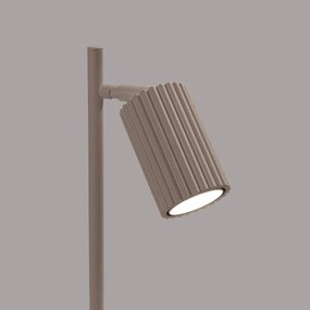 Lampa biurkowa KARBON taupe ryflowana SOLLUX  LIGHTING
