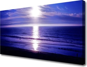 Fotoobraz na płótnie Słoneczny Odblask na Falach