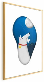 Plakat Psie marzenia 60x90 cm z ramą złotą z marginesem ARTGEIST B
