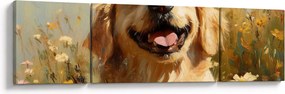 Obraz - Szczęśliwy piesek (170x50 cm)