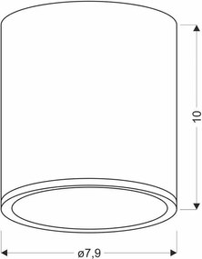 Sufitowa lampa tuba B1-T83