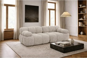 Sofa modułowa dwuosobowa, tkanina bukla Abriamo, Beżowy, Selia