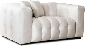 Sofa MODERNO 2S Dwuosobowa Kremowa Welurowa Glamour