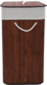 Bambusowy kosz na pranie, dwie komory SVANA, 100 l