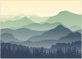 Obraz na szkle - Forest Mountain (70x50 cm)