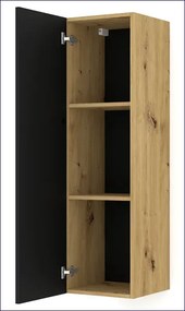 Modułowy regał podwieszany dąb artisan + czarny - Herria 3X