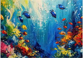 Obraz - Malowanie podwodnego świata (70x50 cm)