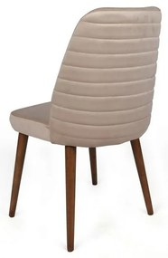 Zestaw krzeseł do jadalni Tutku Cream and Walnut,2 szt.