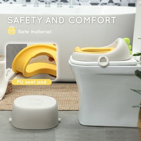 AIYAPLAY 3 w 1 Nocnik dla dzieci, zdejmowane siedzisko, poduszka z eko-skóry, do 50 kg, 6 miesięcy do 6 lat, Szary