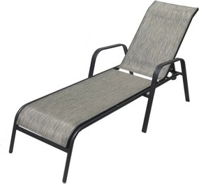 Leżak ogrodowy z regulowanym oparciem ZWC - 52 szary