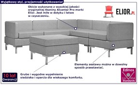 6-częściowy jasnoszary zestaw wypoczynkowy - Marsala 6E