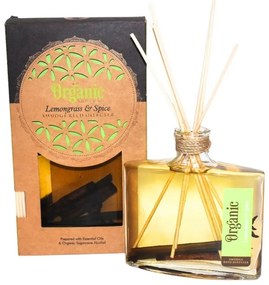 Organiczny dyfuzor Lemongrass&amp;Spice 150 ml zpatyczkami