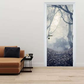 Fototapeta na drzwi - Las we mgle (95x205cm)