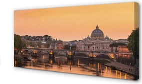 Zdjęcie na płótnie Zachód Słońca nad Rzymskimi Mostami