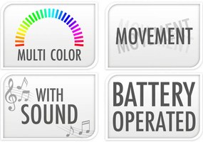 Świąteczna karuzela LED z muzyką i obrotowymi figurkami, 23 x 28 cm