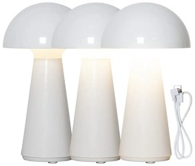 Biała lampa stołowa LED ze ściemniaczem (wys. 28 cm) Mushroom – Star Trading