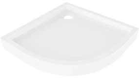 Mexen Flow+ brodzik półokrągły 80 x 80 cm, biały połysk - 46Q108080H