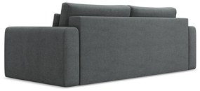 Ciemnoszara rozkładana/ze schowkiem sofa 238 cm Kapua – Makamii