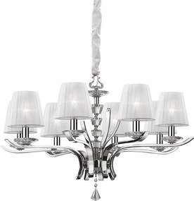 Ideal Lux - Żyrandol na łańcuchu PEGASO 8xE14/28W/230V śr. 76 cm chrom błyszczący