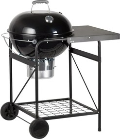 Grill ogrodowy typu kocioł, czarny, 90 x 111 x70,5 cm