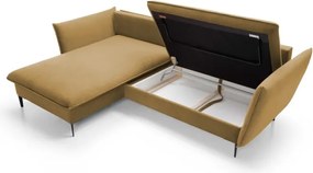 Narożnik GLOSS Lewostronny z funkcją spania, zestaw z poduszkami wolnostojący tkanina RIVIERA 61 Burgundowy WERSAL