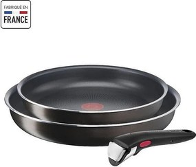 Patelnie Tefal Ingenio Easy Plus 24/28 cm nieprzywierające, odpinany uchwyt, nieindukcyjne, wyprodukowane we Francji