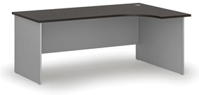 Narożne biurko PRIMO GRAY, 180x120 cm, prawe, szary/wenge