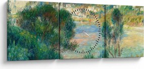 Obraz - Auguste Renoir, View of Monte Carlo from Cap Martin, reprodukcje (z zegarem) (90x30 cm)