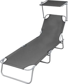 Aluminiowy leżak ogrodowy z zadaszeniem K8-L11