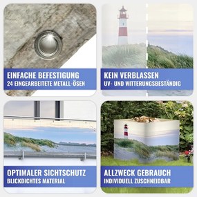 Plastikowa osłona balkonowa 500x85 cm North Sea Coast – Maximex