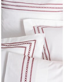 Biała pościel jednoosobowa z bawełny renforcé 140x200 cm Red Heritage Lines – Mila Home Luxury