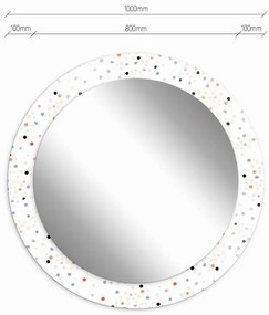 Lustro okrągłe MORENA DOTS 100cm białe BALTICA DESIGN