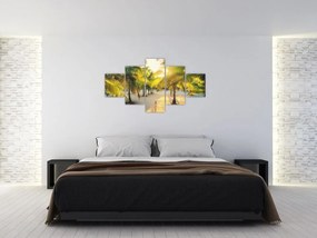 Obraz - Kobieta w palmach (125x70 cm)