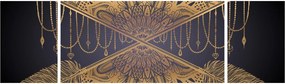 Obraz - Złota mandala ze strzałkami (170x50 cm)