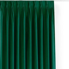 Zielona aksamitna zasłona częściowo zaciemniająca (dimout) 265x300 cm Velto – Filumi
