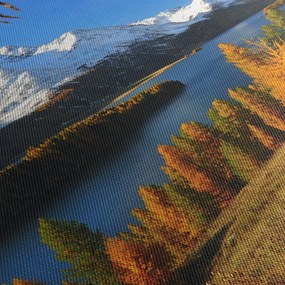 Obraz - Jesień w Alpach (z zegarem) (90x30 cm)