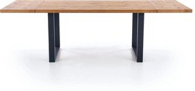 Industrialny stół Perez z rozkładanym blatem