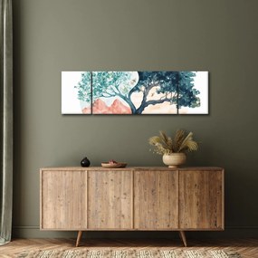 Obraz – Akwarelowe drzewo pełne życia (170x50 cm)