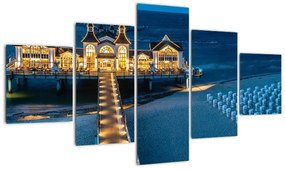 Obraz - hotel na plaży (125x70 cm)