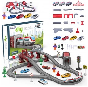 Woopie kolejka elektryczna tor most tunel 80 el.